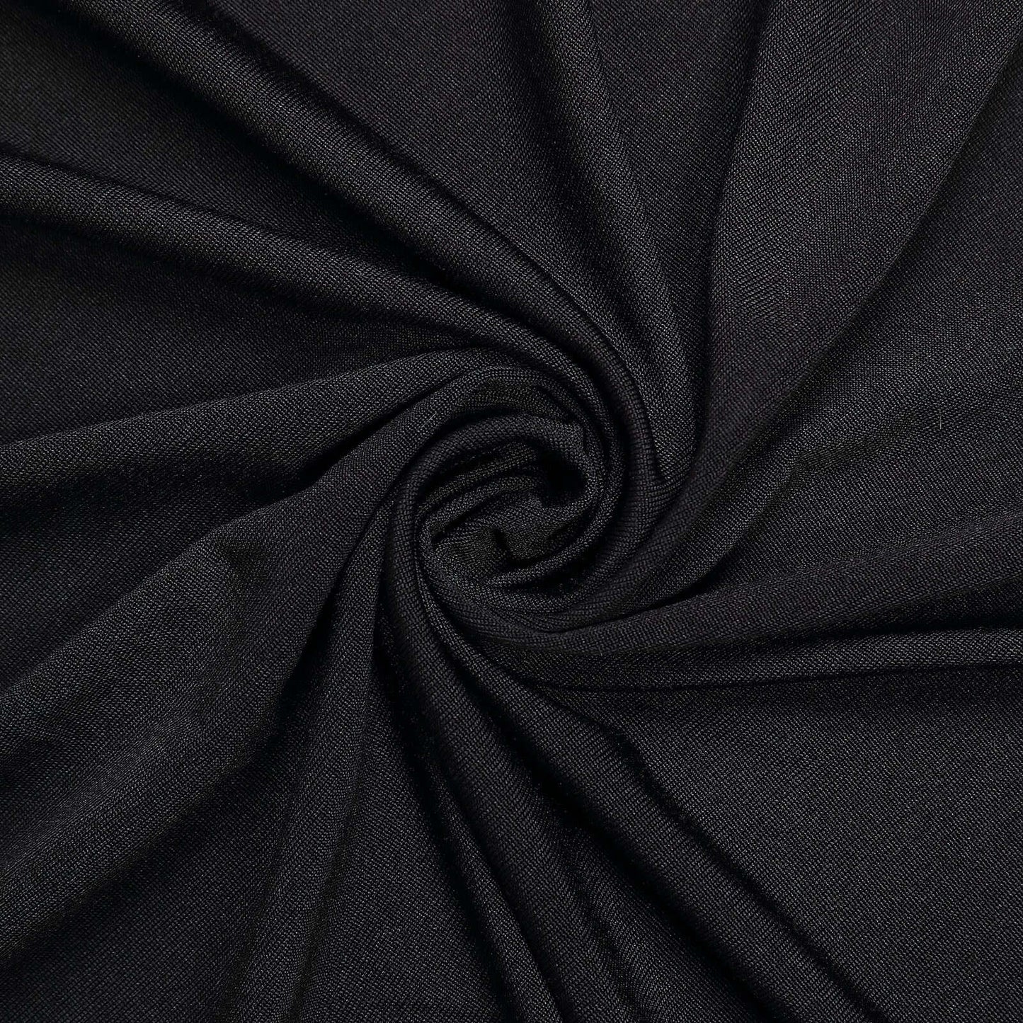 7.5ft Black Round Spandex Fit Party Backdrop Stand Cover