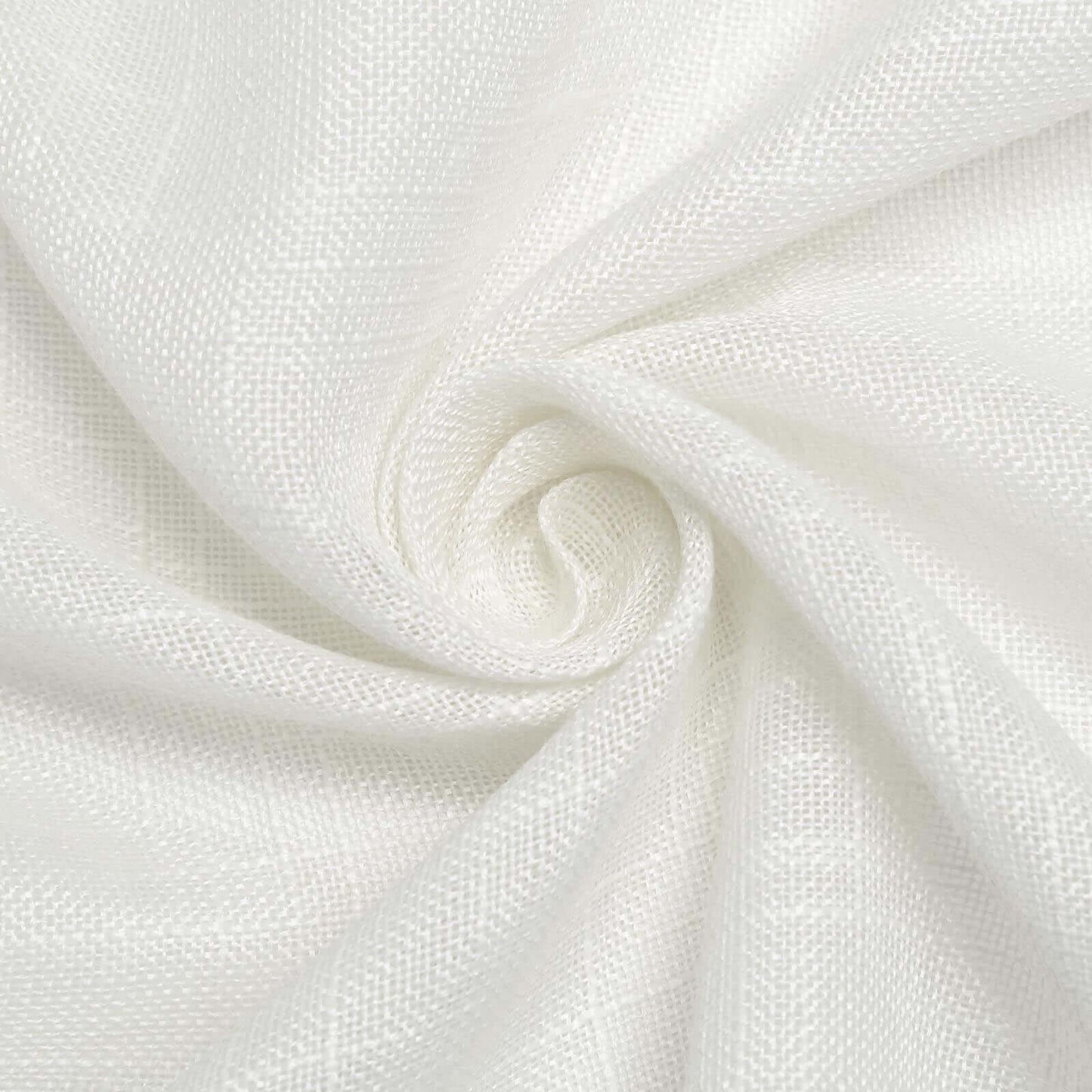Faux Linen 108" Round Tablecloth White - Slubby Textured & Wrinkle Resistant for Banquets and Receptions