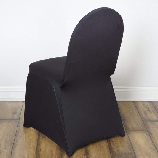 Spandex Chair Cover for Banquet Chairs Black - Stylish Stretch 160GSM Fabric with Slip - On Slipcover for Sophisticated Gatherings - NestOCart