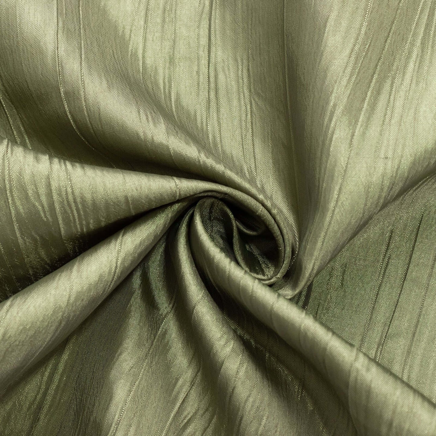 Taffeta 72"x72" Table Overlay Square Tablecloth Dusty Sage Green - Accordion Crinkle Table Cover - Bell Racket Store