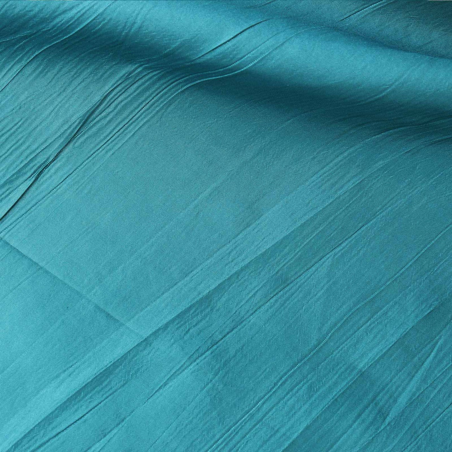 Taffeta 90"x132" Rectangle Tablecloth Teal - Seamless Accordion Crinkle Table Cover - Bell Racket Store