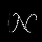 12 Pack 1.5" Clear Rhinestone Monogram Letter Jewel Sticker Self Adhesive DIY Diamond Decor - N