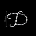 12 Pack 1.5" Clear Rhinestone Monogram Letter Jewel Sticker Self Adhesive DIY Diamond Decor - D