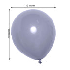25 Pack 10" Matte Blue Gray Double Stuffed Prepacked Latex Balloons