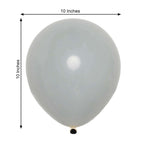 25 Pack 10" Matte Gray Double Stuffed Prepacked Latex Party Balloons