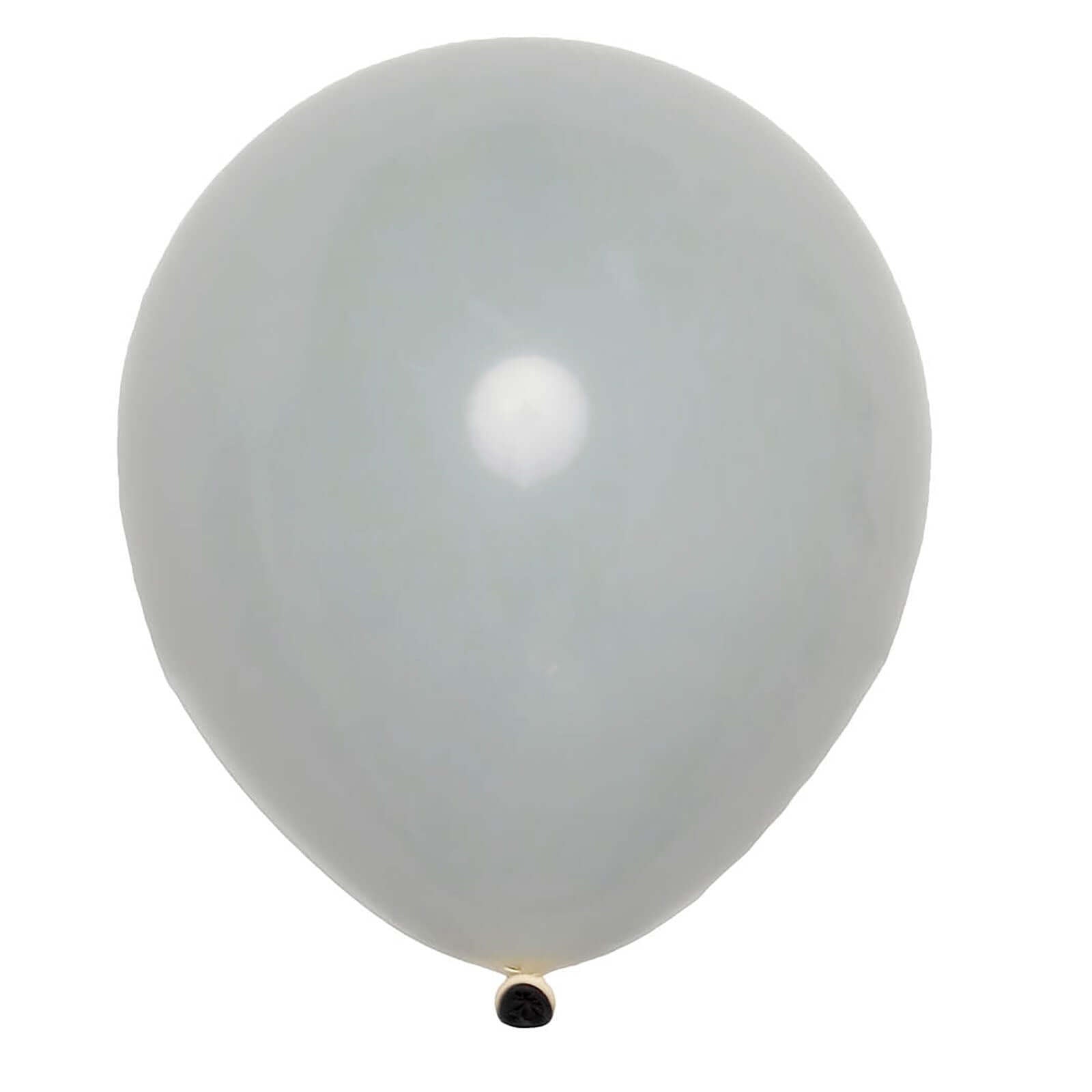 25 Pack 10" Matte Gray Double Stuffed Prepacked Latex Party Balloons