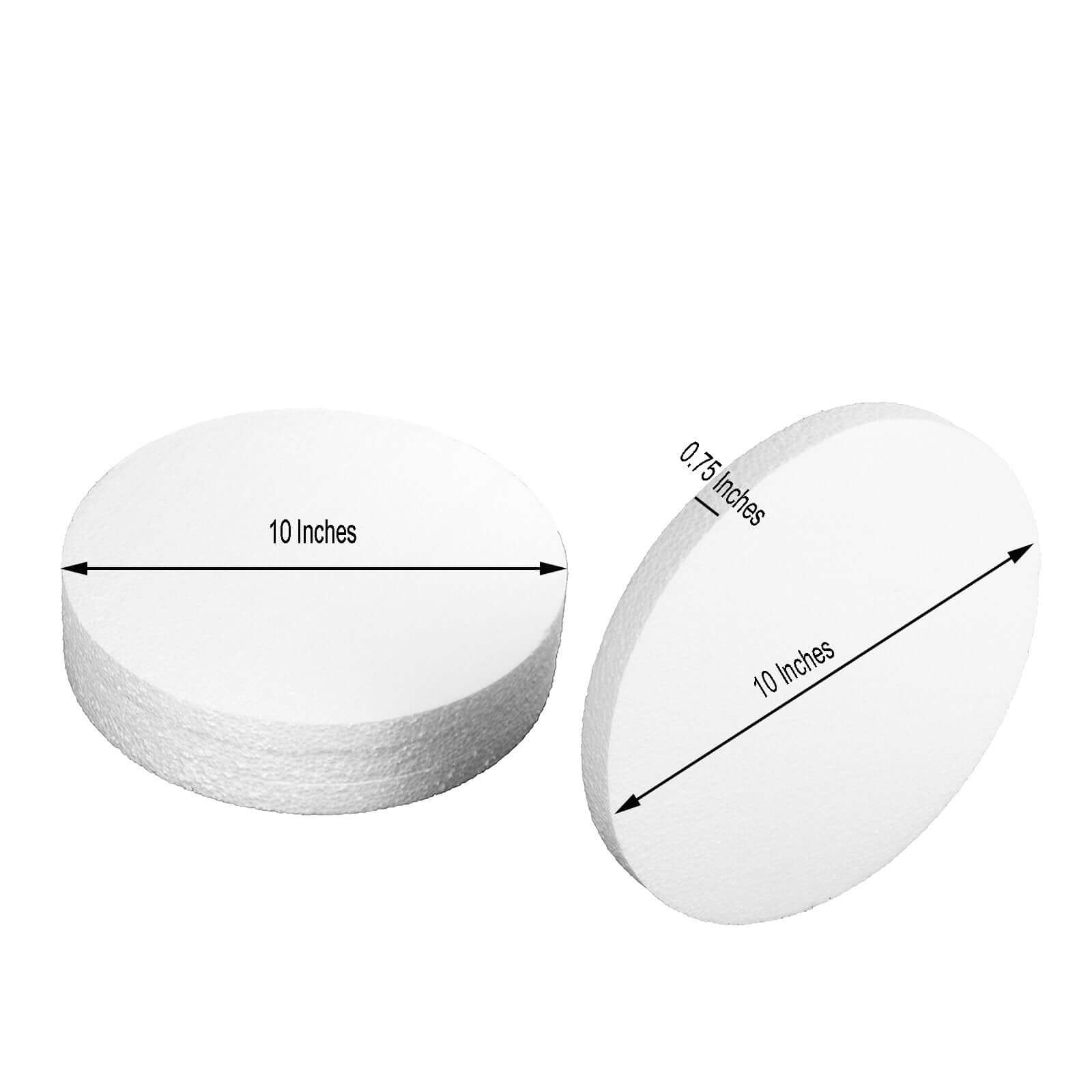 12 Pack 10" White StyroFoam Disc, DIY Polystyrene Foam Craft Supplies