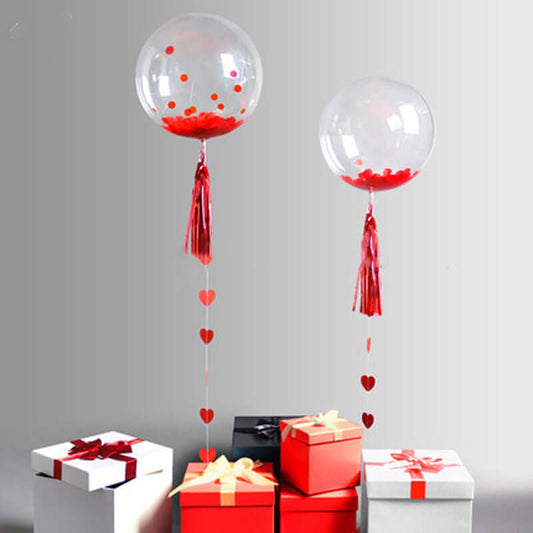 10 Pack 16" Clear Fully Transparent PVC Helium Air Bubble Balloons