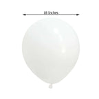 10 Pack 18" Matte Pastel White Helium or Air Latex Party Balloons - Bell Racket Store
