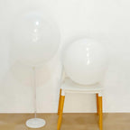 10 Pack 18" Matte Pastel White Helium or Air Latex Party Balloons - Bell Racket Store