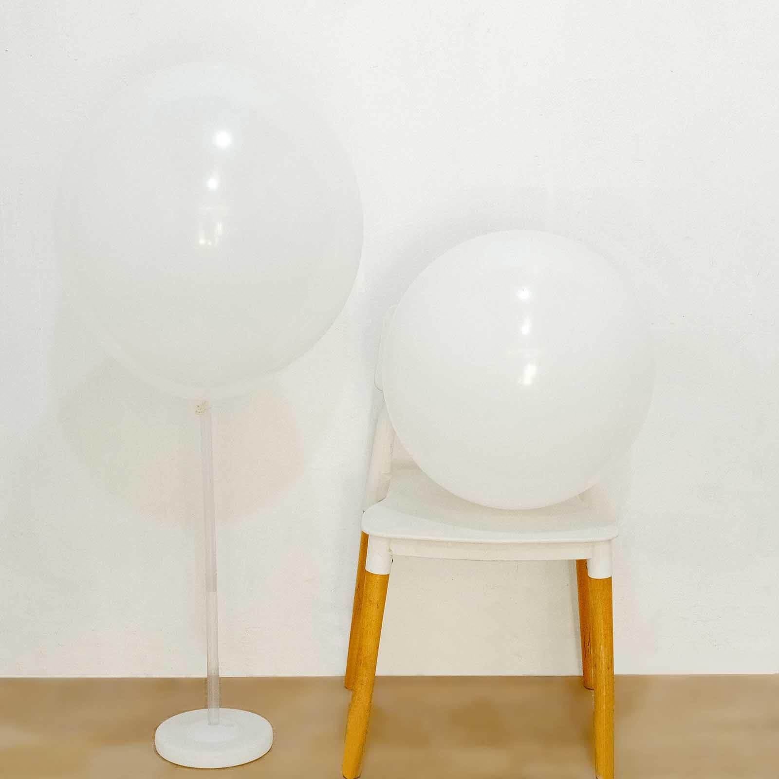 10 Pack 18" Matte Pastel White Helium or Air Latex Party Balloons - Bell Racket Store