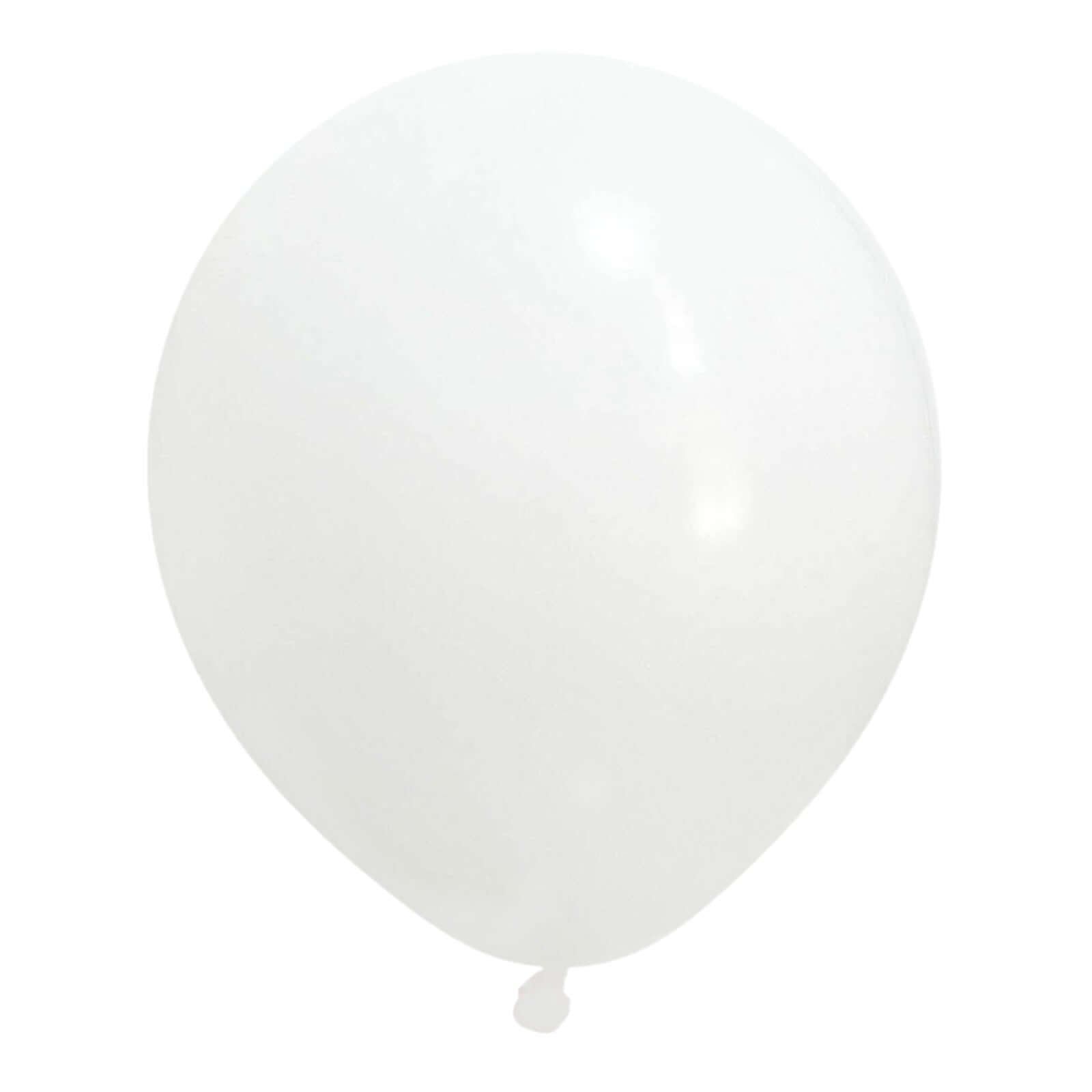 10 Pack 18" Matte Pastel White Helium or Air Latex Party Balloons - Bell Racket Store