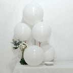 10 Pack 18" Matte Pastel White Helium or Air Latex Party Balloons - Bell Racket Store