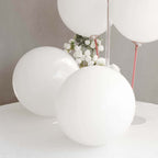 10 Pack 18" Matte Pastel White Helium or Air Latex Party Balloons - Bell Racket Store