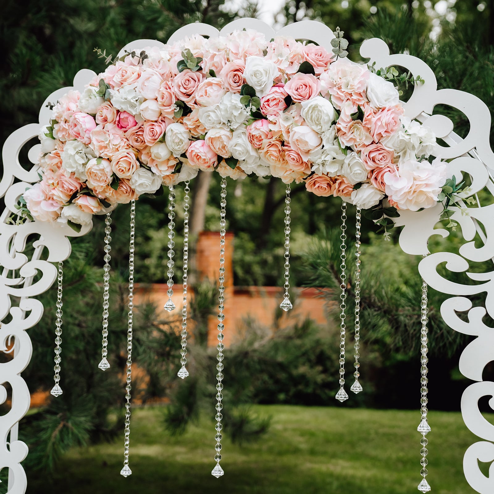 10 Pack Acrylic Crystal Beaded Garland Strands for Christmas Tree Ornaments Party Decorations - 2ft - Bell Racket Store