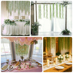 10 Pack Artificial Hanging Vines Weeping Willow Leaves with Stems, Fake Ivy Greenery Garland for Backdrop Wall Decor - 3.5ft - Bell Racket Store