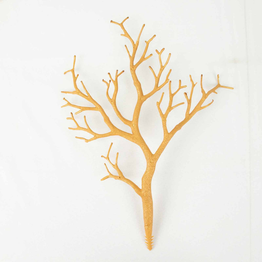 10-Pack Artificial Manzanita Tree Branch Metallic Gold for Vase Filler Home Wedding Centerpiece Ornament 14"