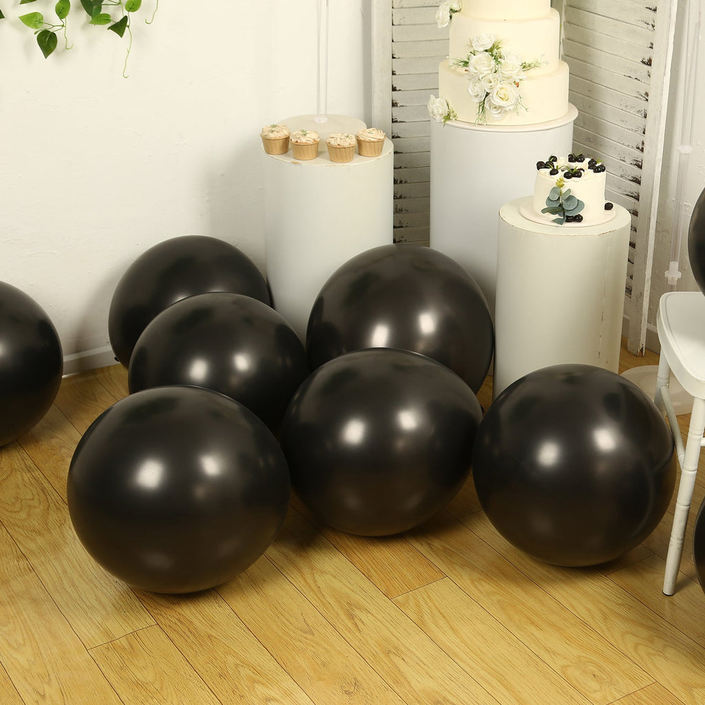 10 Pack Black Biodegradable Balloons, 18" Thickened Extra Strong Eco - friendly Latex Helium Party Balloons - Bell Racket Store