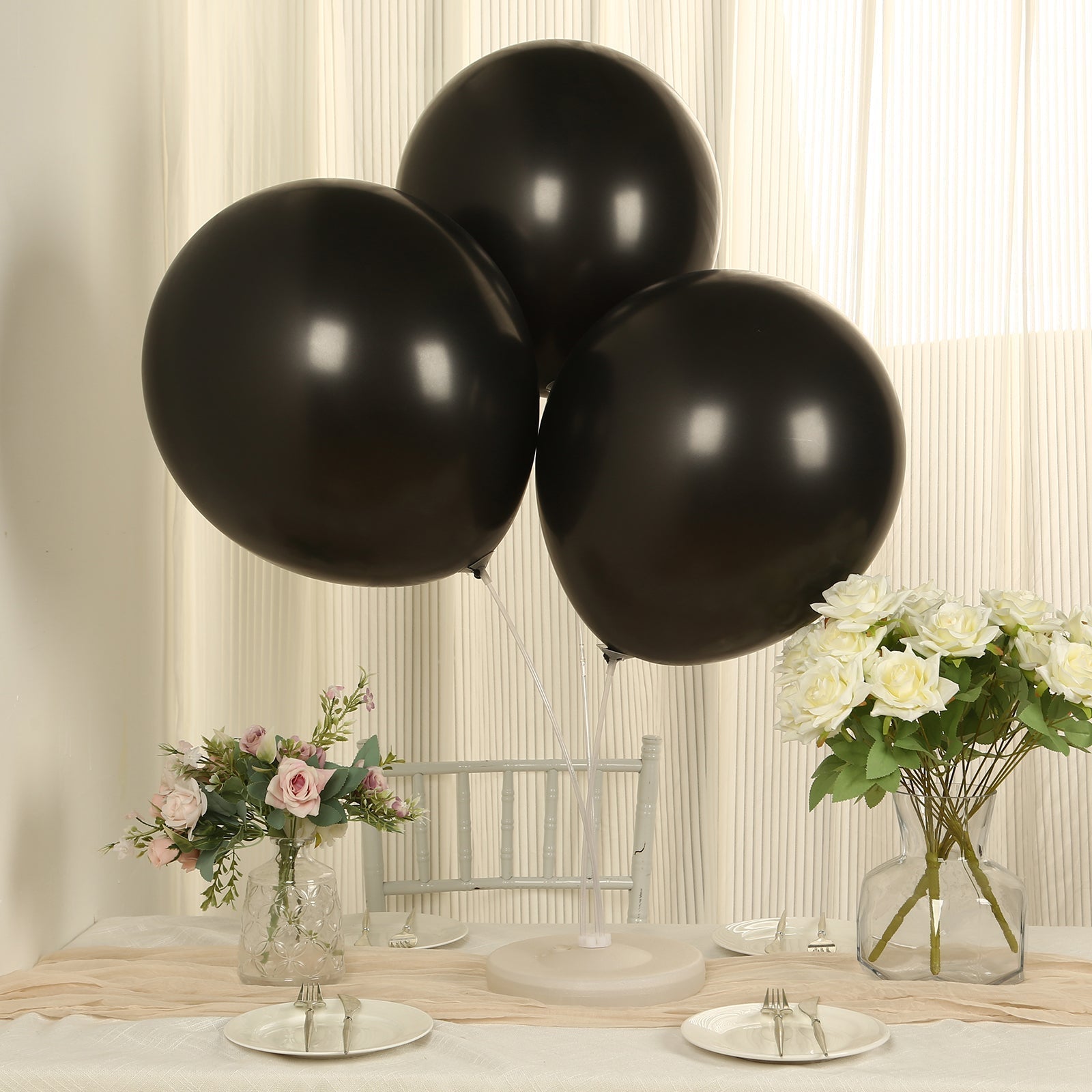 10 Pack Black Biodegradable Balloons, 18" Thickened Extra Strong Eco - friendly Latex Helium Party Balloons - Bell Racket Store