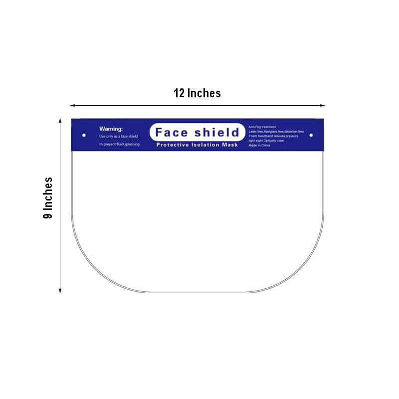 10 Pack Bulk Protective Disposable Face Shield Mask with Elastic Band and Comfort Sponge - Protects from Sneezing, Splash, Droplets - Bell Racket Store