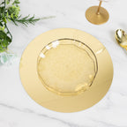 10 - Pack Candle Plate Centerpiece Bases Circle Acrylic Mirror Tray Gold Round - Event Decor 10" - Bell Racket Store