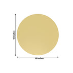 10 - Pack Candle Plate Centerpiece Bases Circle Acrylic Mirror Tray Gold Round - Event Decor 10" - Bell Racket Store