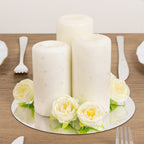 10 - Pack Candle Plate Centerpiece Bases Circle Acrylic Mirror Tray Silver Round - Event Decor 8" - Bell Racket Store