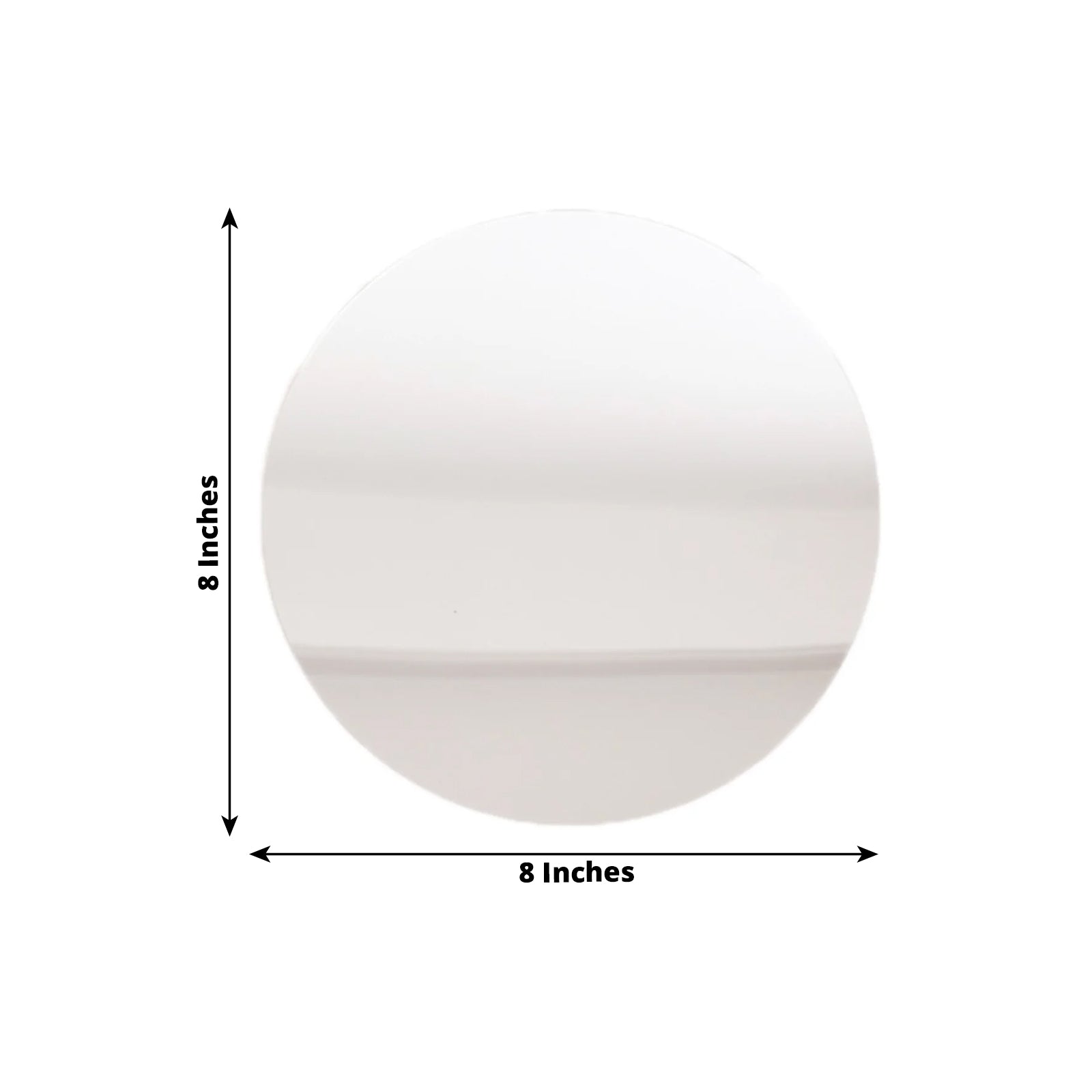 10 - Pack Candle Plate Centerpiece Bases Circle Acrylic Mirror Tray Silver Round - Event Decor 8" - Bell Racket Store