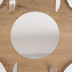 10 - Pack Candle Plate Centerpiece Bases Circle Acrylic Mirror Tray Silver Round - Event Decor 8" - Bell Racket Store