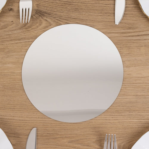 10 - Pack Candle Plate Centerpiece Bases Circle Acrylic Mirror Tray Silver Round - Event Decor 8" - Bell Racket Store