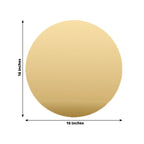 10 - Pack Candle Plate Circle Acrylic Mirror Tray Gold Round - Event Display Decor 16" - Bell Racket Store