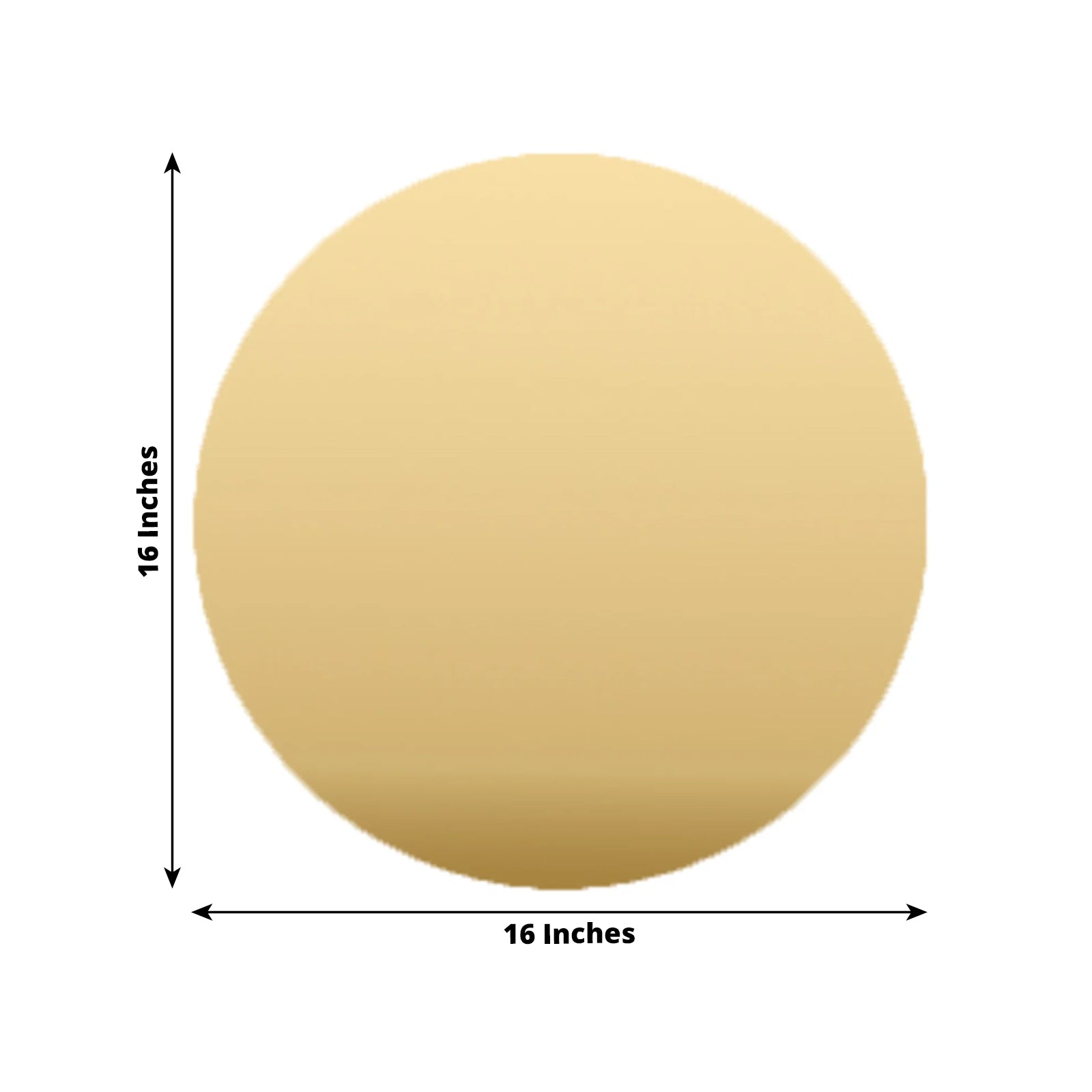 10 - Pack Candle Plate Circle Acrylic Mirror Tray Gold Round - Event Display Decor 16" - Bell Racket Store