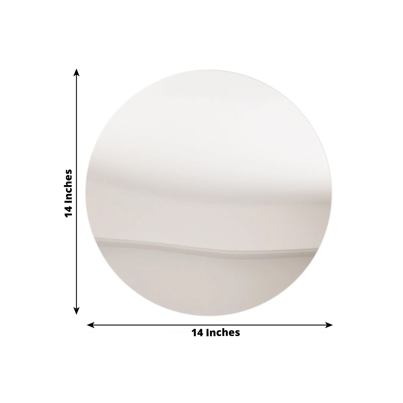 10 - Pack Candle Plate Circle Acrylic Mirror Tray Silver Round - Event Centerpiece Decor 14" - Bell Racket Store