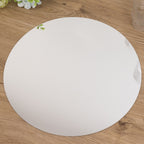 10 - Pack Candle Plate Circle Acrylic Mirror Tray Silver Round - Event Centerpiece Decor 14" - Bell Racket Store