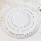 10 - Pack Candle Plate Circle Acrylic Mirror Tray Silver Round - Event Centerpiece Decor 14" - Bell Racket Store