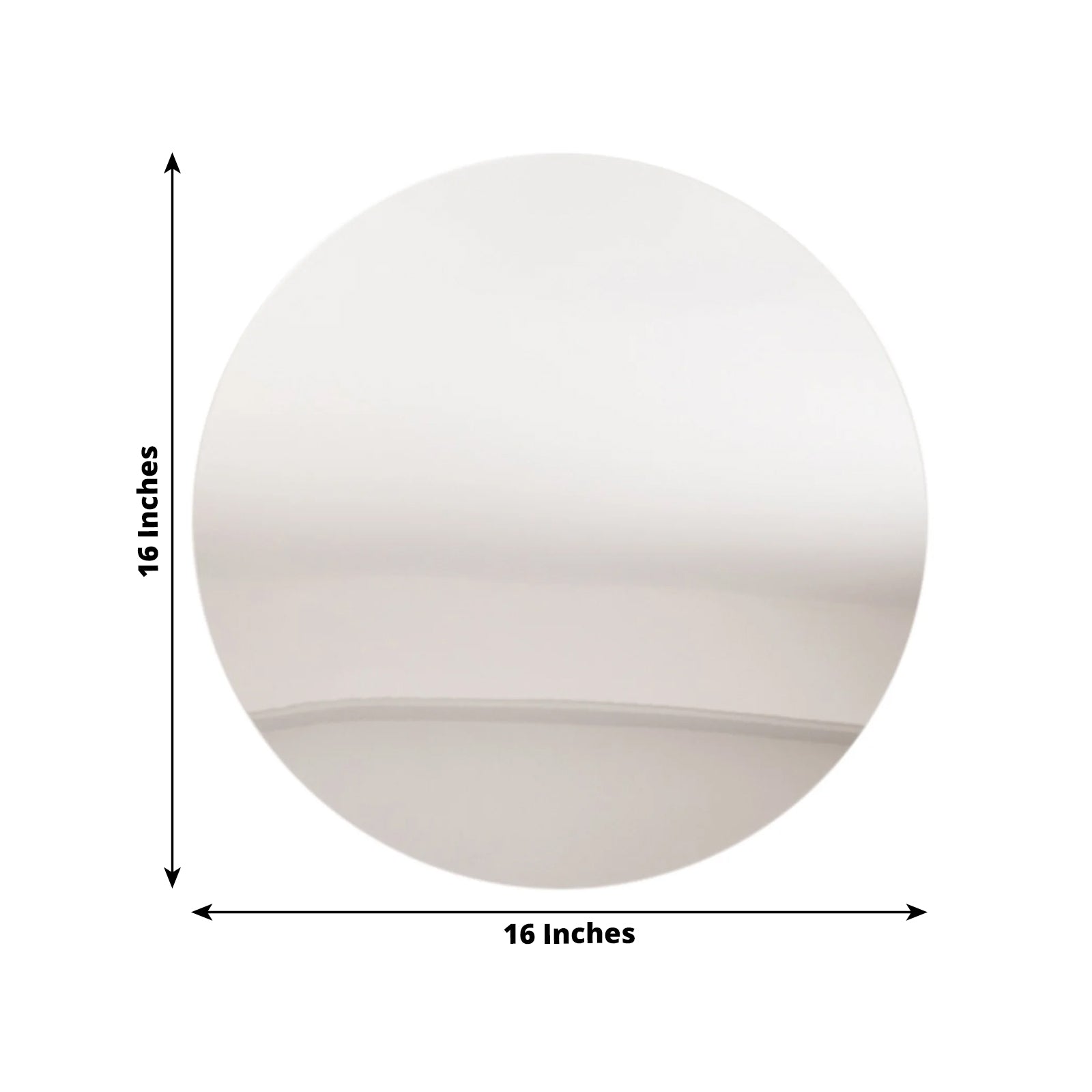10 - Pack Candle Plate Circle Acrylic Mirror Tray Silver Round - Event Display Decor 16" - Bell Racket Store