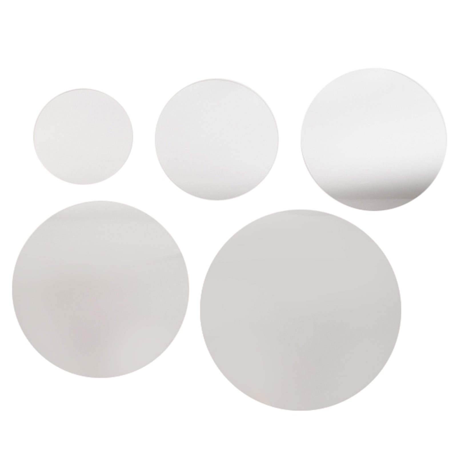 10 - Pack Candle Plate Circle Acrylic Mirror Tray Silver Round - Event Display Decor 16" - Bell Racket Store
