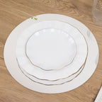 10 - Pack Candle Plate Table Setting Circle Acrylic Mirror Tray Silver Round - Event Centerpiece Decor 12" - Bell Racket Store