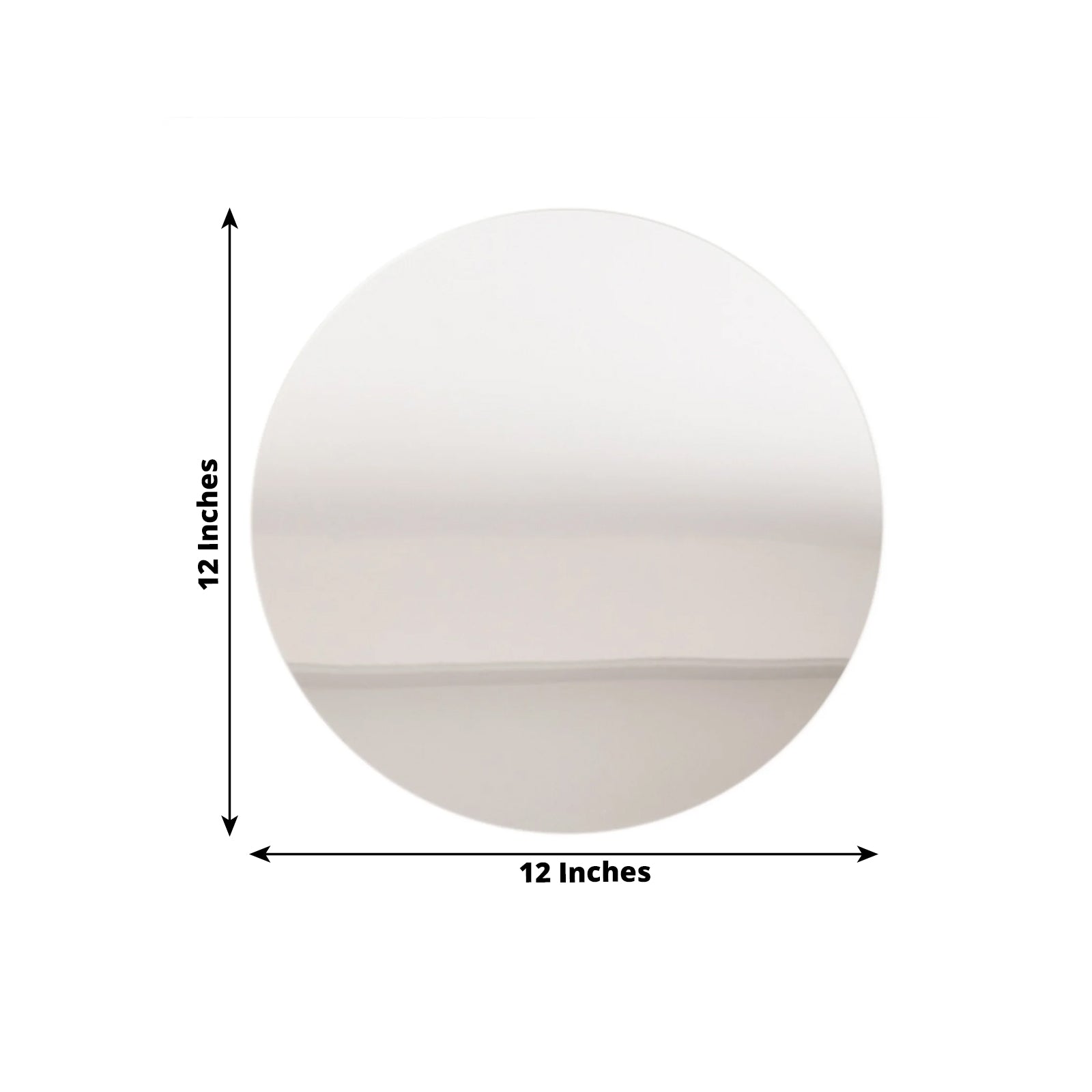 10 - Pack Candle Plate Table Setting Circle Acrylic Mirror Tray Silver Round - Event Centerpiece Decor 12" - Bell Racket Store