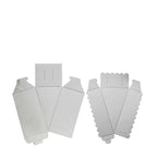 10 - Pack Cardstock Triangle Cake Slice Boxes Metallic Silver with Scalloped Top - Decorative Takeaway Dessert Containers for Pie Snacks & Party Favors 5"x3" - Bell Racket Store