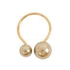 10 Pack Champagne Pearl Metal Napkin Holders Dining Table Decor, Elegant Round Wedding Napkin Rings - 2.5" - Bell Racket Store