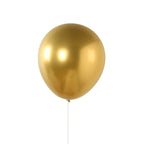 10 Pack Chrome Gold Biodegradable Latex Balloons 18", Thick Eco Friendly Metallic Party Balloons - Bell Racket Store
