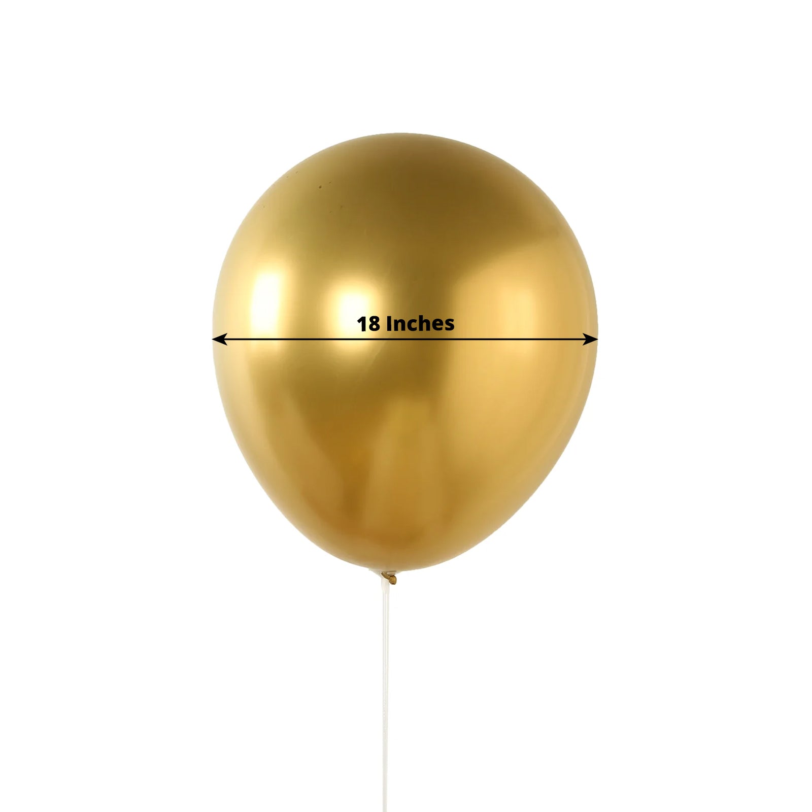10 Pack Chrome Gold Biodegradable Latex Balloons 18", Thick Eco Friendly Metallic Party Balloons - Bell Racket Store
