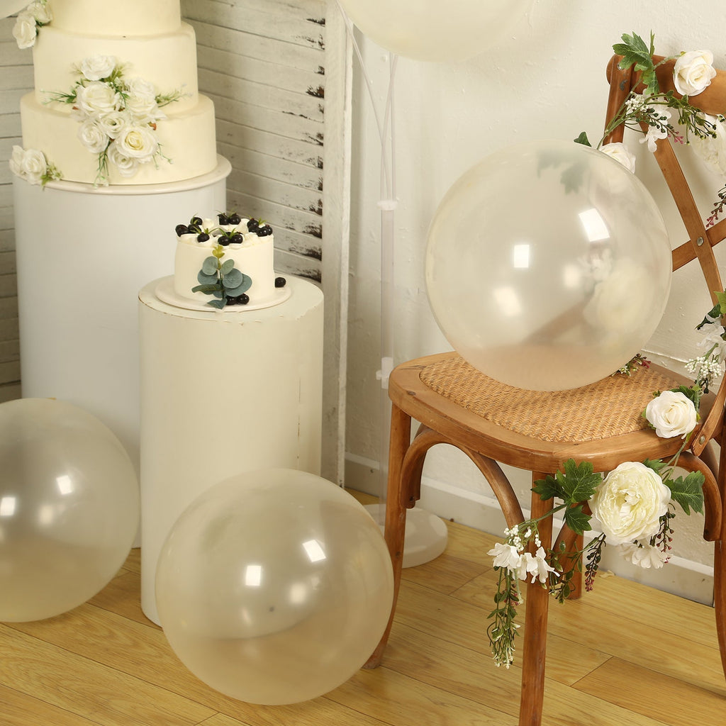 10 Pack Clear Biodegradable Balloons, 18" Thickened Extra Strong Eco - friendly Latex Helium Party Balloons - Bell Racket Store