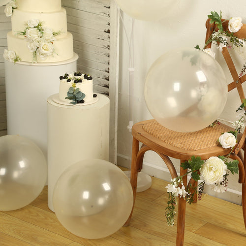 10 Pack Clear Biodegradable Balloons, 18" Thickened Extra Strong Eco - friendly Latex Helium Party Balloons - Bell Racket Store