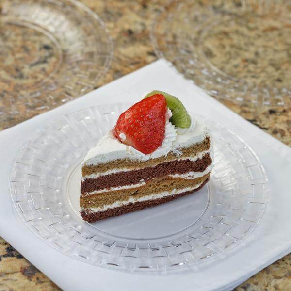 10 - Pack Dessert Plates Basketweave Rim Design Clear - Plastic Disposable Salad Plates for Parties 7" - NestOCart