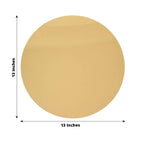 10 - Pack Dining Plate Chargers Decorative Acrylic Mirror Gold Round - Lightweight Event Display 13" - Bell Racket Store
