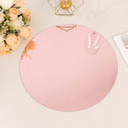 10 - Pack Dining Plate Chargers Decorative Acrylic Mirror Rose Gold Round - Lightweight Event Display 13" - Bell Racket Store