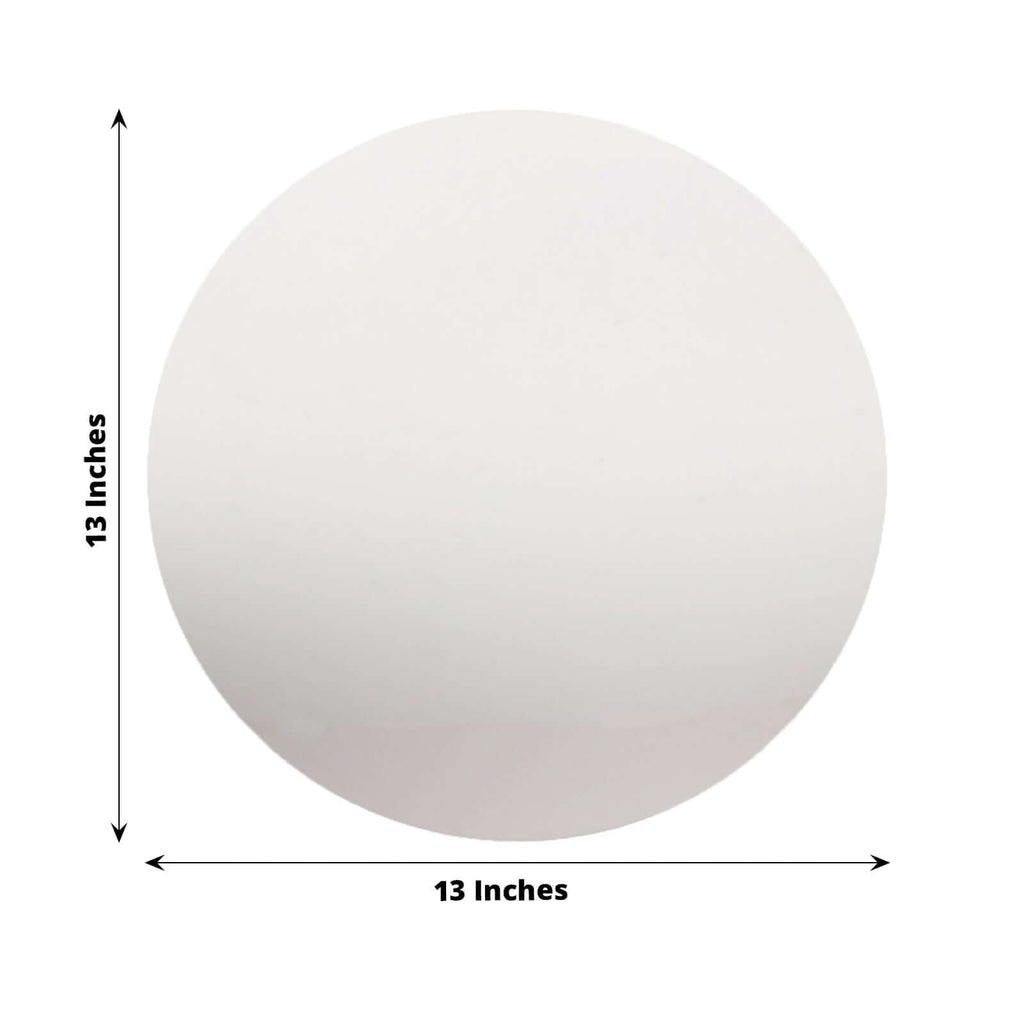 10 - Pack Dining Plate Chargers Decorative Acrylic Mirror Silver Round - Lightweight Event Display 13" - Bell Racket Store