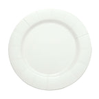 10 - Pack Disposable Round Charger Plates in White with Leathery Texture - Durable 1100GSM Cardboard Placemats for Dinner Parties & Banquets 13" - Bell Racket Store